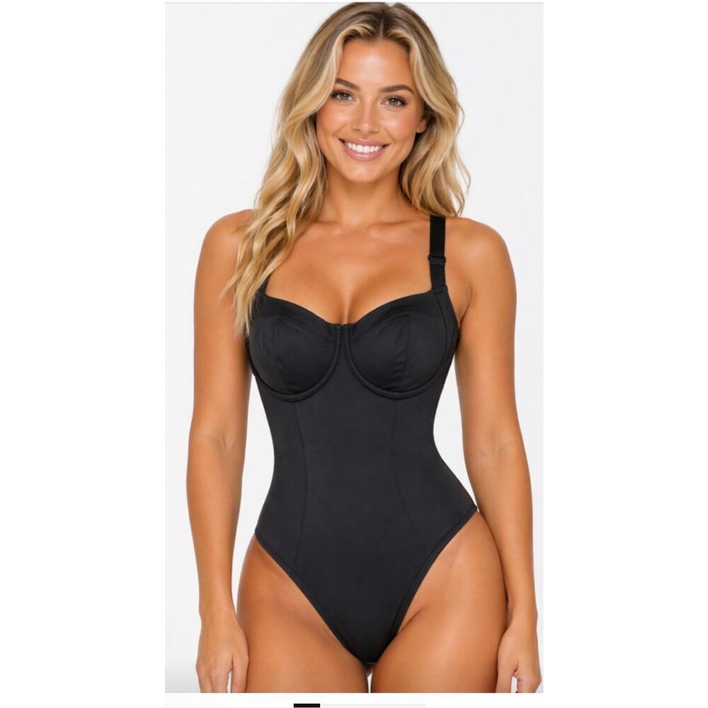 TA3 High Cut Lifty Large Short H/I cup Black one Piece Swimsuit New with Tags